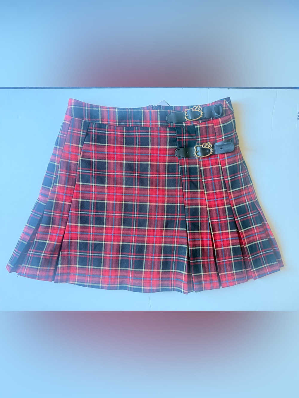 Hello Kitty x Forever 21 Red Plated Skirt Size S